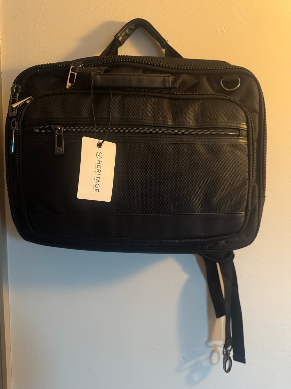 NWT Heritage Laptop Black Briefcase / Backpack